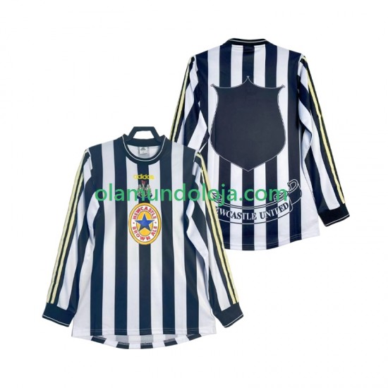 Camisola Newcastle United 1997 Retro Homem Equipamento Primeiro 1999 Manga Comprida